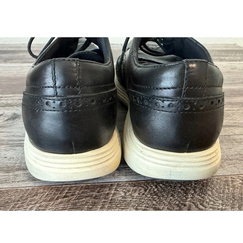 Cole Haan Grand OS Wingtip Oxford Shoes Size 11M Black Leather Brogue Casual